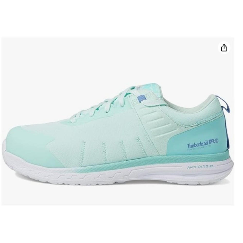 Timberland Pro Overdrive NMT Comp‎ Safety Toe Women's Teal Work Shoes Size 7 NEW